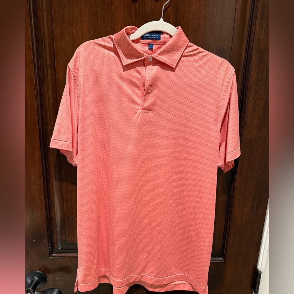Peter Millar Salmon colored Crown Crafted Golf Polo